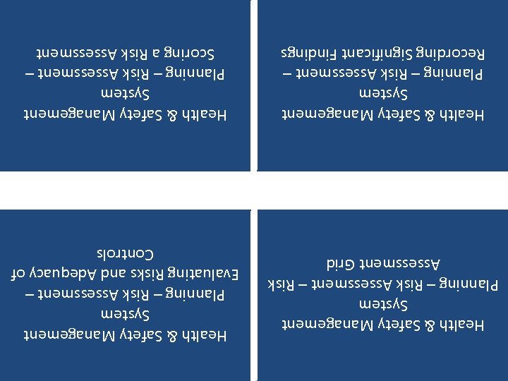Health & Safety Management System Planning – Risk Assessment – Scoring a Risk Assessment