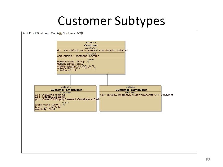 Customer Subtypes 30 