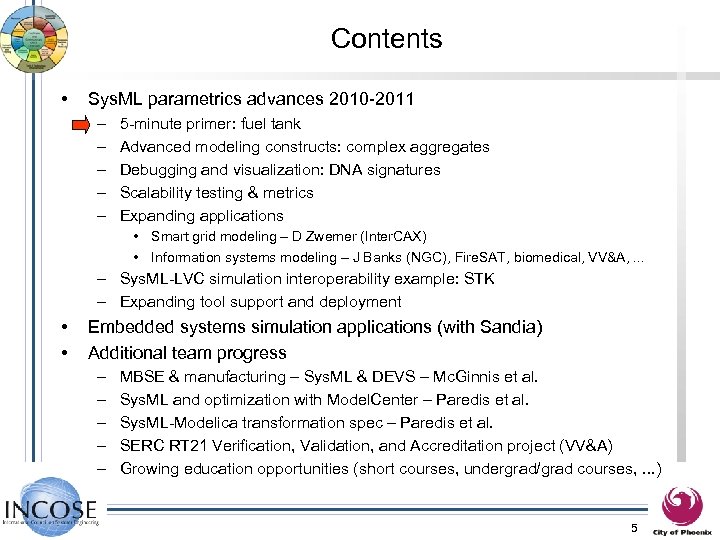 Contents • Sys. ML parametrics advances 2010 -2011 – – – 5 -minute primer: