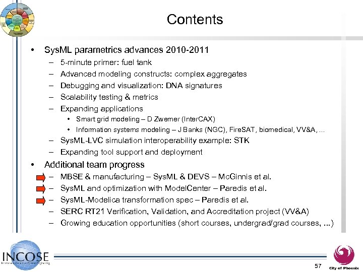 Contents • Sys. ML parametrics advances 2010 -2011 – – – 5 -minute primer: