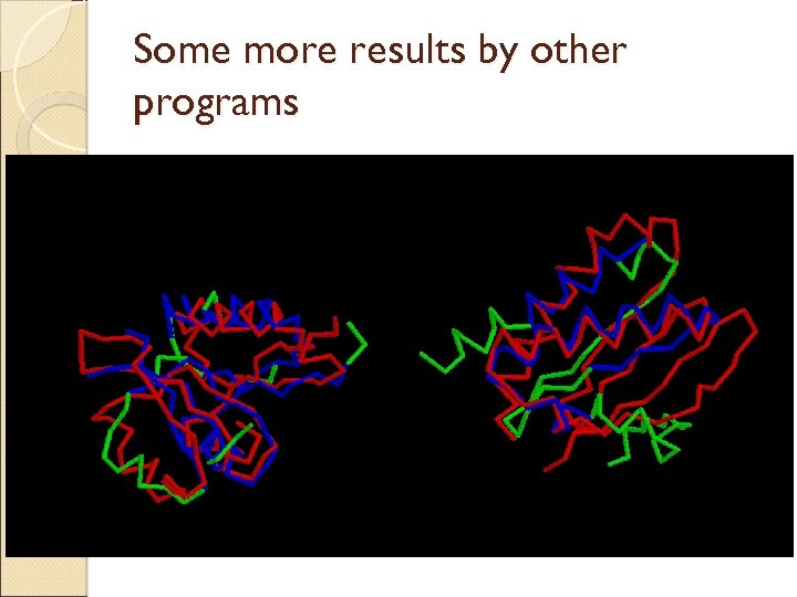 Some more results by other programs 