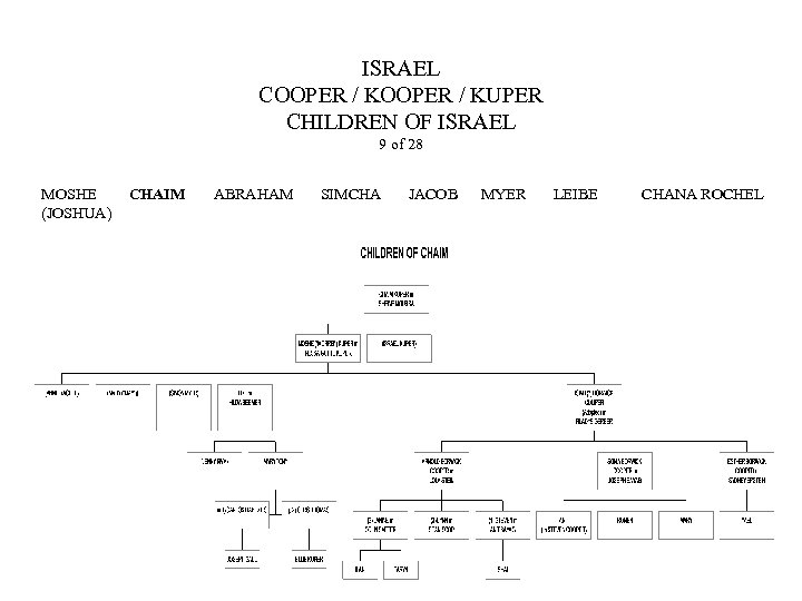 ISRAEL COOPER / KUPER CHILDREN OF ISRAEL 9 of 28 MOSHE (JOSHUA) CHAIM ABRAHAM