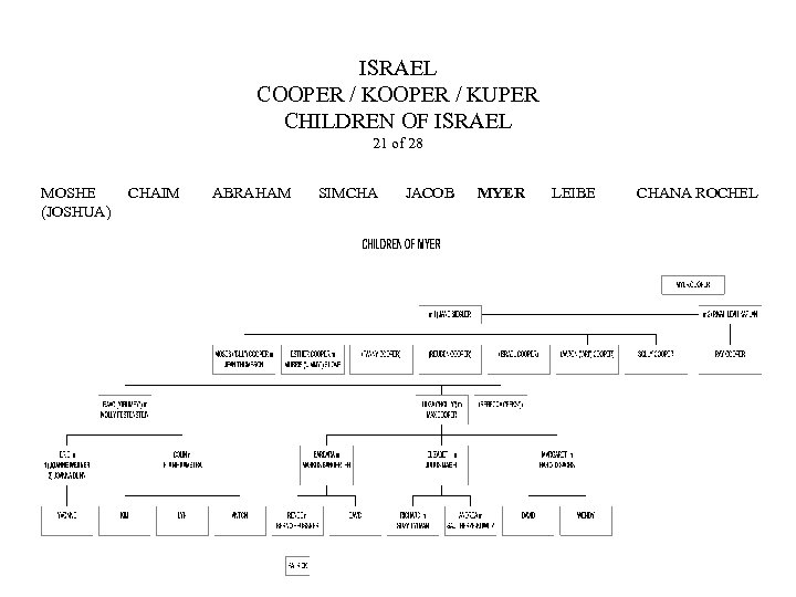 ISRAEL COOPER / KUPER CHILDREN OF ISRAEL 21 of 28 MOSHE (JOSHUA) CHAIM ABRAHAM