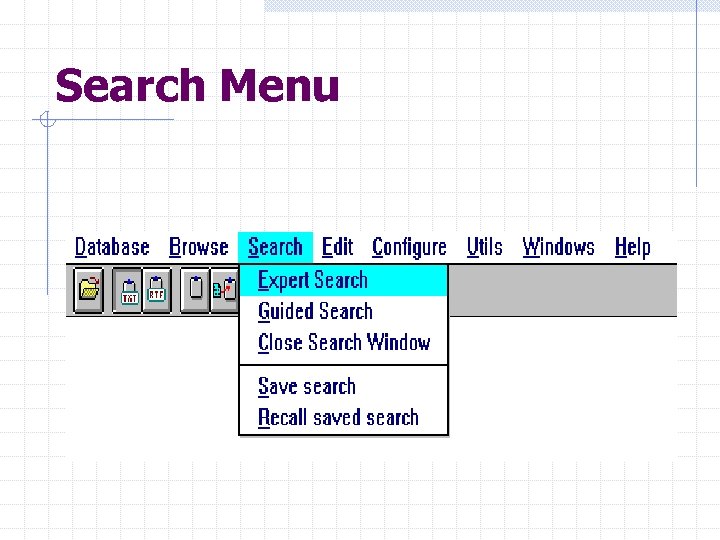 Search Menu 