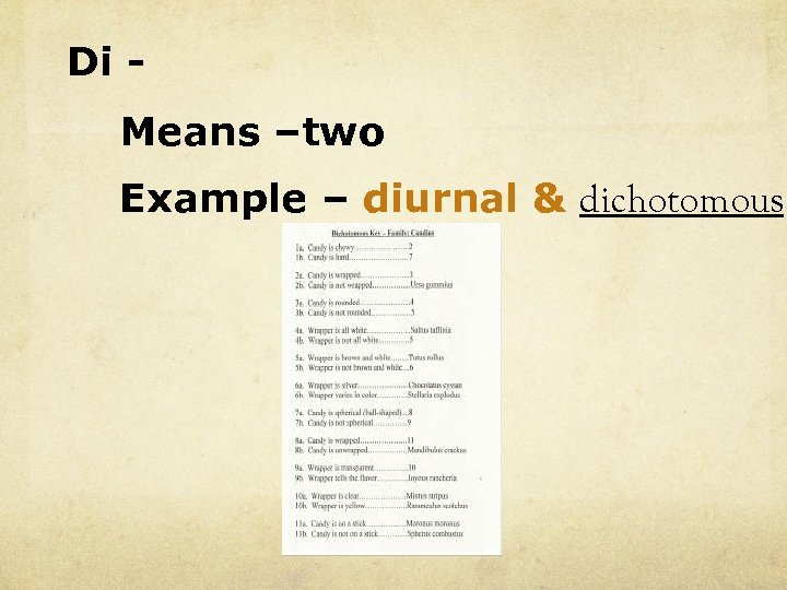 Di Means –two Example – diurnal & dichotomous 