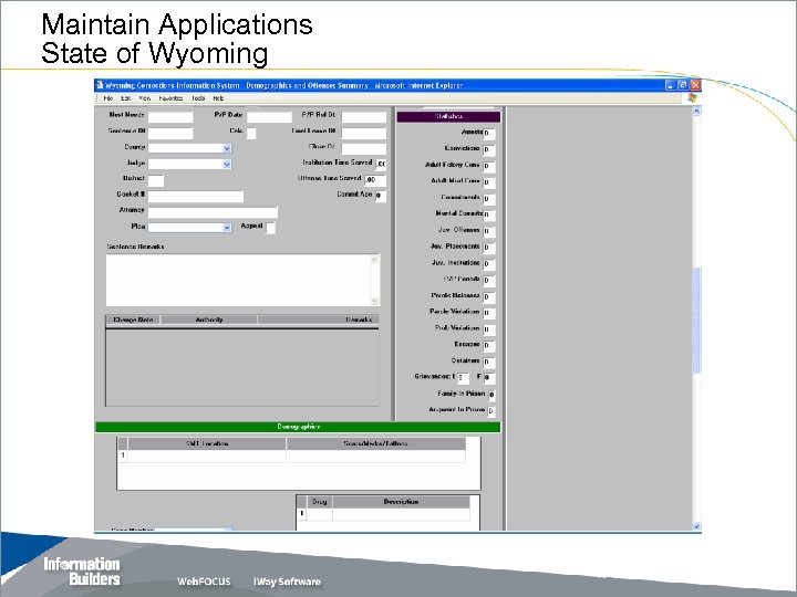 Maintain Applications State of Wyoming Copyright 2007, Information Builders. Slide 28 