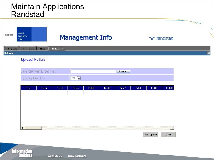 Maintain Applications Randstad Copyright 2007, Information Builders. Slide 33 