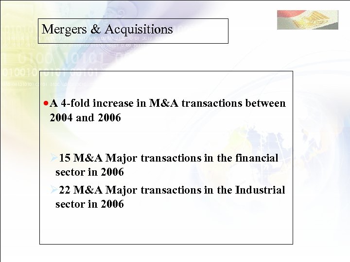 Mergers & Acquisitions · A 4 -fold increase in M&A transactions between 2004 and