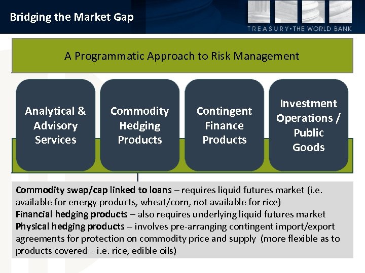 Bridging the Market Gap A Programmatic Approach to Risk Management Analytical & Advisory Services