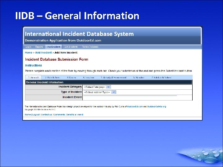 IIDB – General Information 