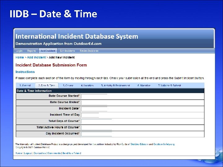 IIDB – Date & Time 