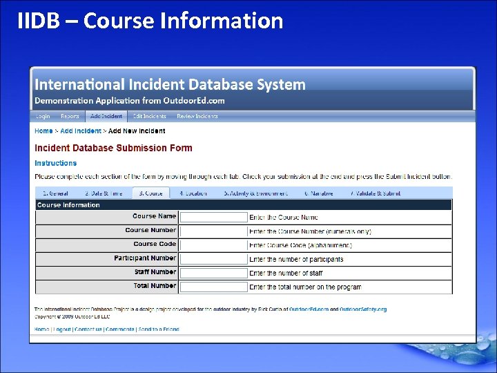 IIDB – Course Information 