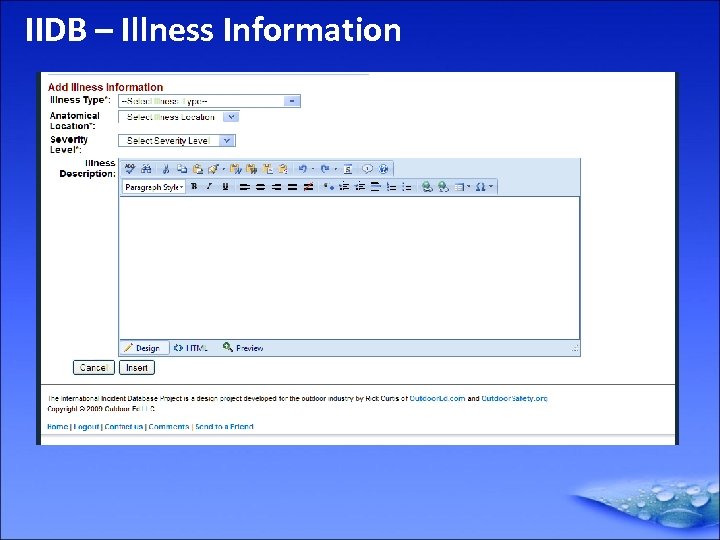 IIDB – Illness Information 