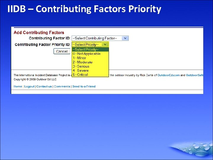 IIDB – Contributing Factors Priority 