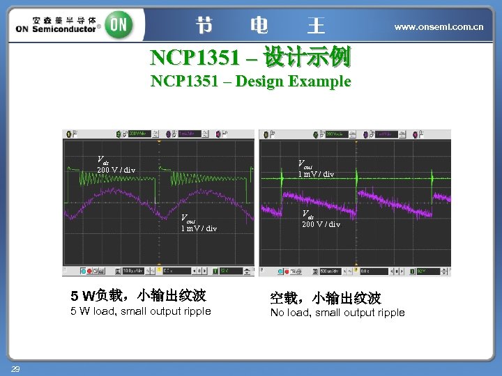 www. onsemi. com. cn NCP 1351 – 设计示例 NCP 1351 – Design Example Vds