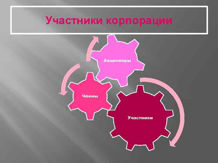 Участники корпорации Акционеры Члены Участники 