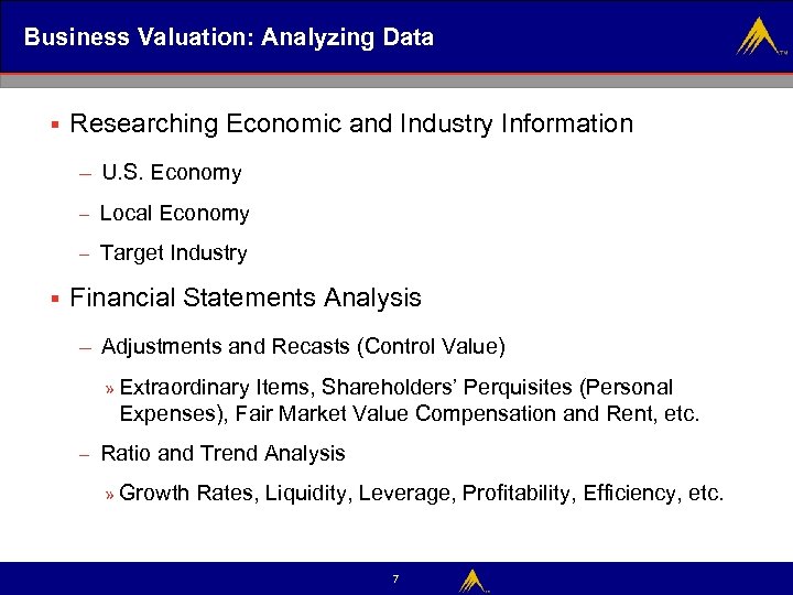 Business Valuation: Analyzing Data § Researching Economic and Industry Information – U. S. Economy