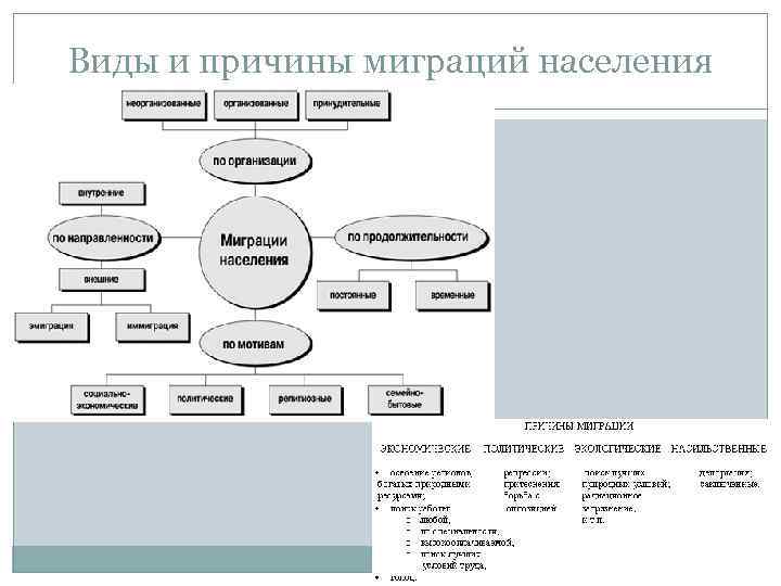 Схема миграции населения