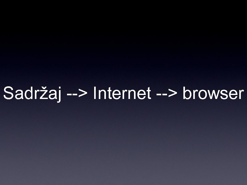Sadržaj --> Internet --> browser 