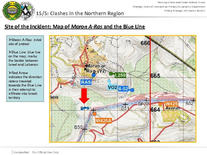 Planning Directorate// Israel Defense Forces For Official Use Only Strategic Division// International Military Cooperation