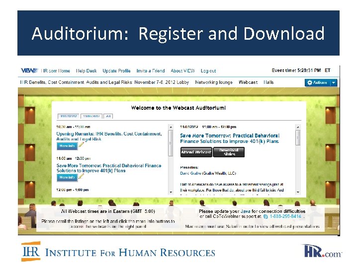 Auditorium: Register and Download 