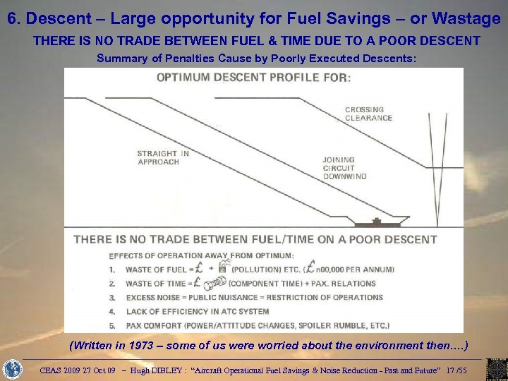6. Descent – Large opportunity for Fuel Savings – or Wastage THERE IS NO