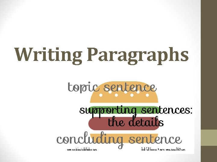 Writing Paragraphs Warm-up One Partner Closes