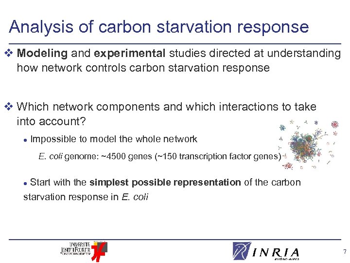 Analysis of carbon starvation response v Modeling and experimental studies directed at understanding how