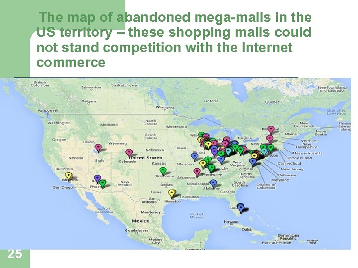 The map of abandoned mega-malls in the US territory – these shopping malls could