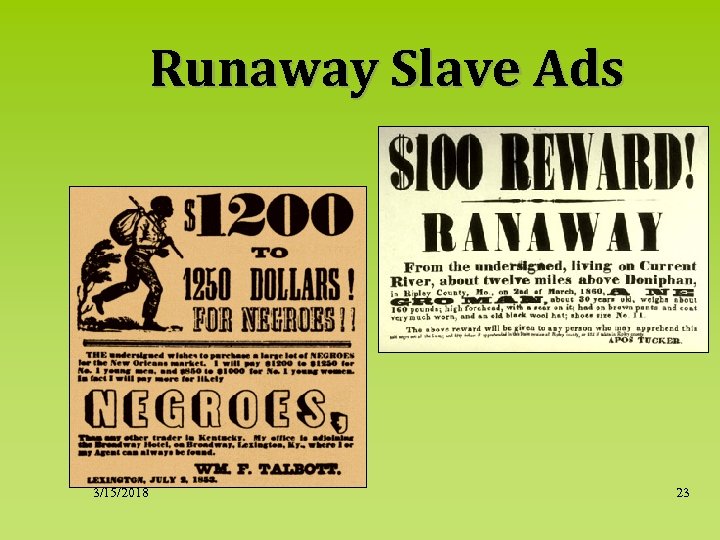 Runaway Slave Ads 3/15/2018 23 