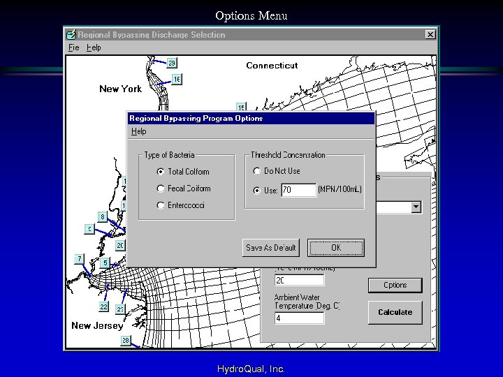 Options Menu Hydro. Qual, Inc. 