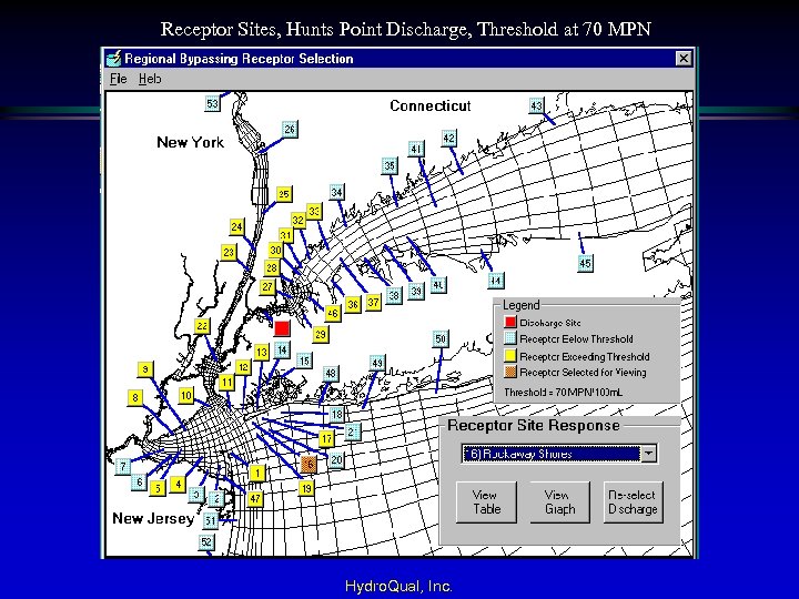 Receptor Sites, Hunts Point Discharge, Threshold at 70 MPN Hydro. Qual, Inc. 