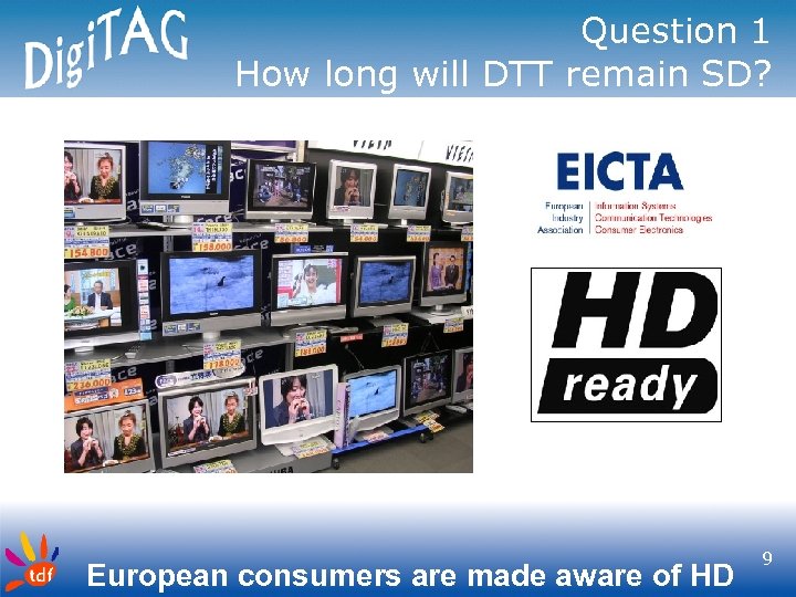 Question 1 How long will DTT remain SD? European consumers are made aware of