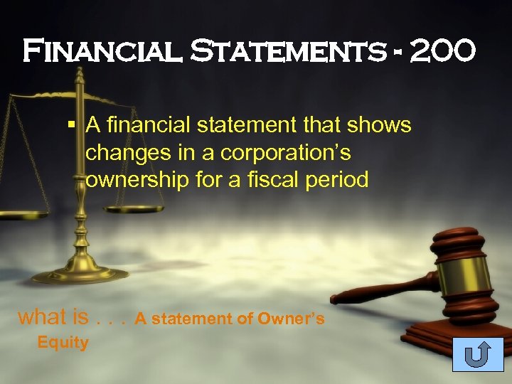 Financial Statements - 200 § A financial statement that shows changes in a corporation’s