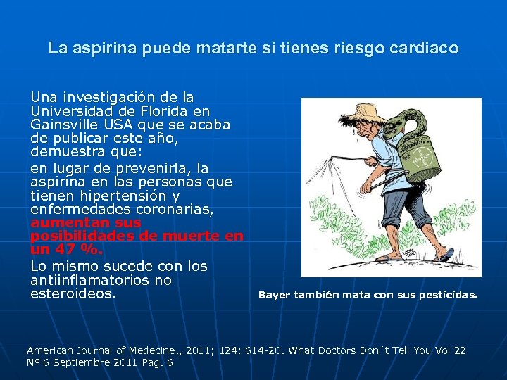 La aspirina puede matarte si tienes riesgo cardiaco Una investigación de la Universidad de