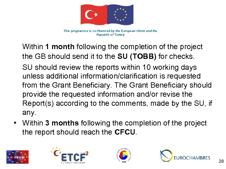 This programme is co-financed by the European Union and the Republic of Turkey Within