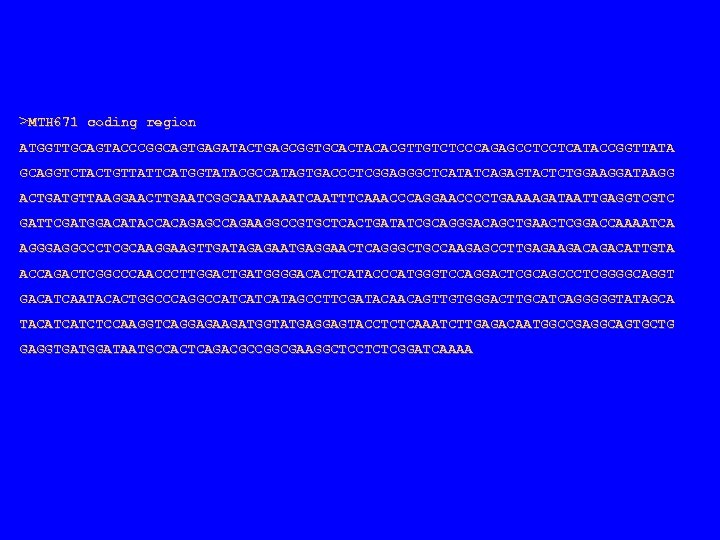 >MTH 671 coding region ATGGTTGCAGTACCCGGCAGTGAGATACTGAGCGGTGCACTACACGTTGTCTCCCAGAGCCTCCTCATACCGGTTATA GCAGGTCTACTGTTATTCATGGTATACGCCATAGTGACCCTCGGAGGGCTCATATCAGAGTACTCTGGAAGGATAAGG ACTGATGTTAAGGAACTTGAATCGGCAATAAAATCAATTTCAAACCCAGGAACCCCTGAAAAGATAATTGAGGTCGTC GATTCGATGGACATACCACAGAGCCAGAAGGCCGTGCTCACTGATATCGCAGGGACAGCTGAACTCGGACCAAAATCA AGGGAGGCCCTCGCAAGGAAGTTGATAGAGAATGAGGAACTCAGGGCTGCCAAGAGCCTTGAGAAGACATTGTA ACCAGACTCGGCCCAACCCTTGGACTGATGGGGACACTCATACCCATGGGTCCAGGACTCGCAGCCCTCGGGGCAGGT GACATCAATACACTGGCCCAGGCCATCATCATAGCCTTCGATACAACAGTTGTGGGACTTGCATCAGGGGGTATAGCA TACATCATCTCCAAGGTCAGGAGAAGATGGTATGAGGAGTACCTCTCAAATCTTGAGACAATGGCCGAGGCAGTGCTG GAGGTGATGGATAATGCCACTCAGACGCCGGCGAAGGCTCCTCTCGGATCAAAA 