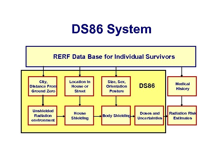 DS 86 System RERF Data Base for Individual Survivors City, Distance From Ground Zero