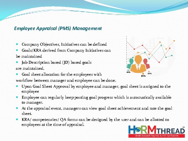 Employee Appraisal (PMS) Management Company Objectives, Initiatives can be defined Goals/KRA derived from Company