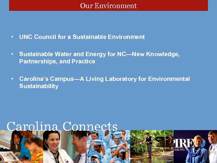 Our Environment • UNC Council for a Sustainable Environment • Sustainable Water and Energy