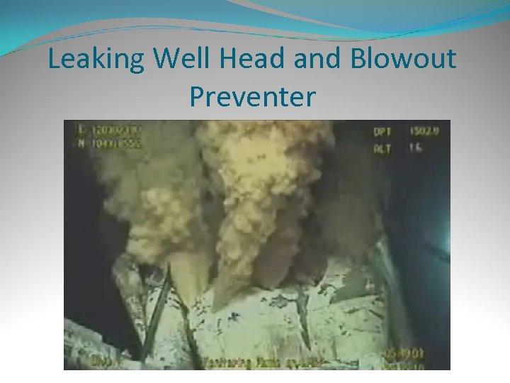 Leaking Well Head and Blowout Preventer 