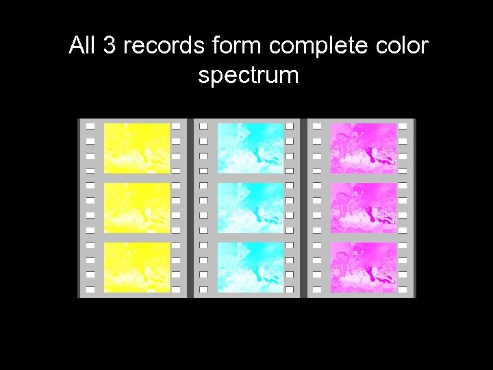 All 3 records form complete color spectrum 