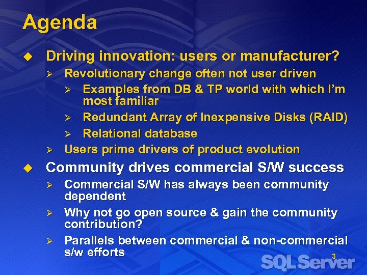 User Based Innovation Communities Drive Commercial Systems Software