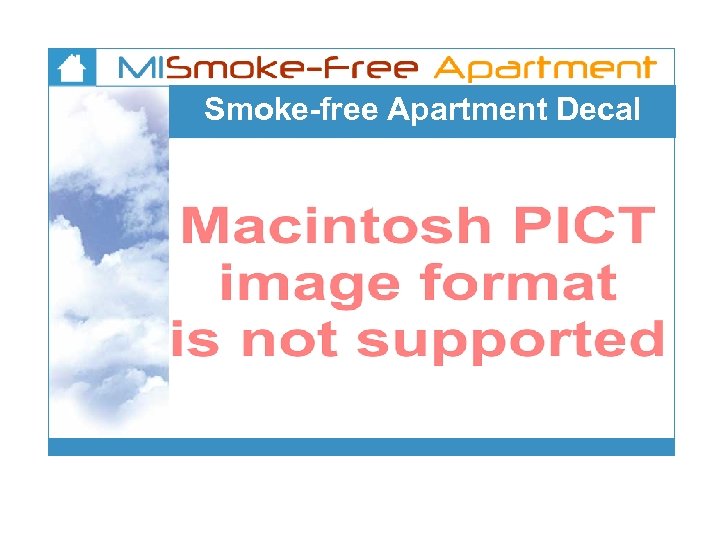 Smoke-free Apartment Decal 