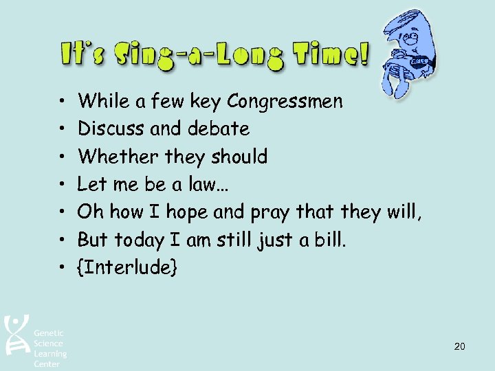  • • While a few key Congressmen Discuss and debate Whether they should