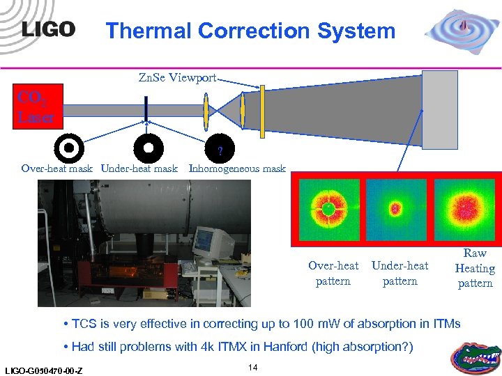 Thermal Correction System Zn. Se Viewport CO 2 Laser ? Over-heat mask Under-heat mask
