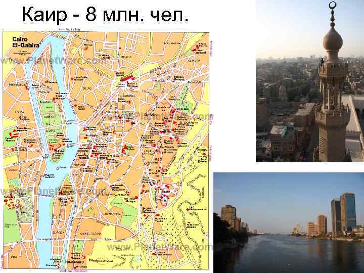 Каир - 8 млн. чел. 