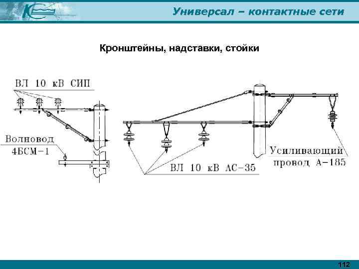 Универсал – контактные сети Кронштейны, надставки, стойки 112 