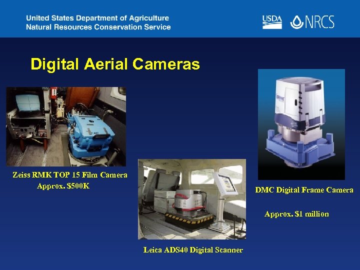 Digital Aerial Cameras Zeiss RMK TOP 15 Film Camera Approx. $500 K DMC Digital