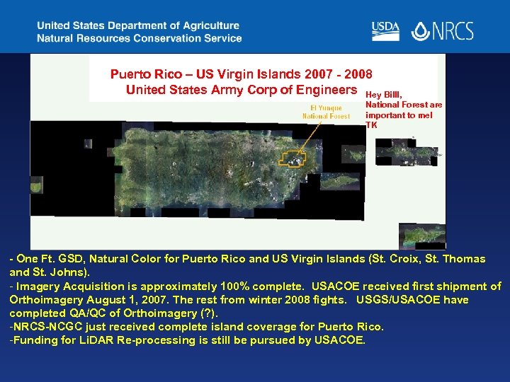 Puerto Rico – US Virgin Islands 2007 - 2008 United States Army Corp of